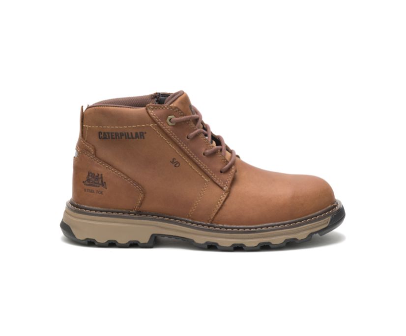 Panske Pracovne Topanky Caterpillar - Parker Steel Toe - Tmavo Béžové ( 5290-HXQRD )